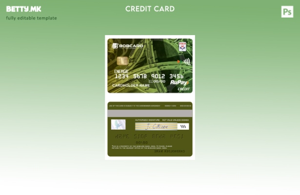 Модерен стил Индија HPCL Energie RuPay кредитна Bobcard шаблон